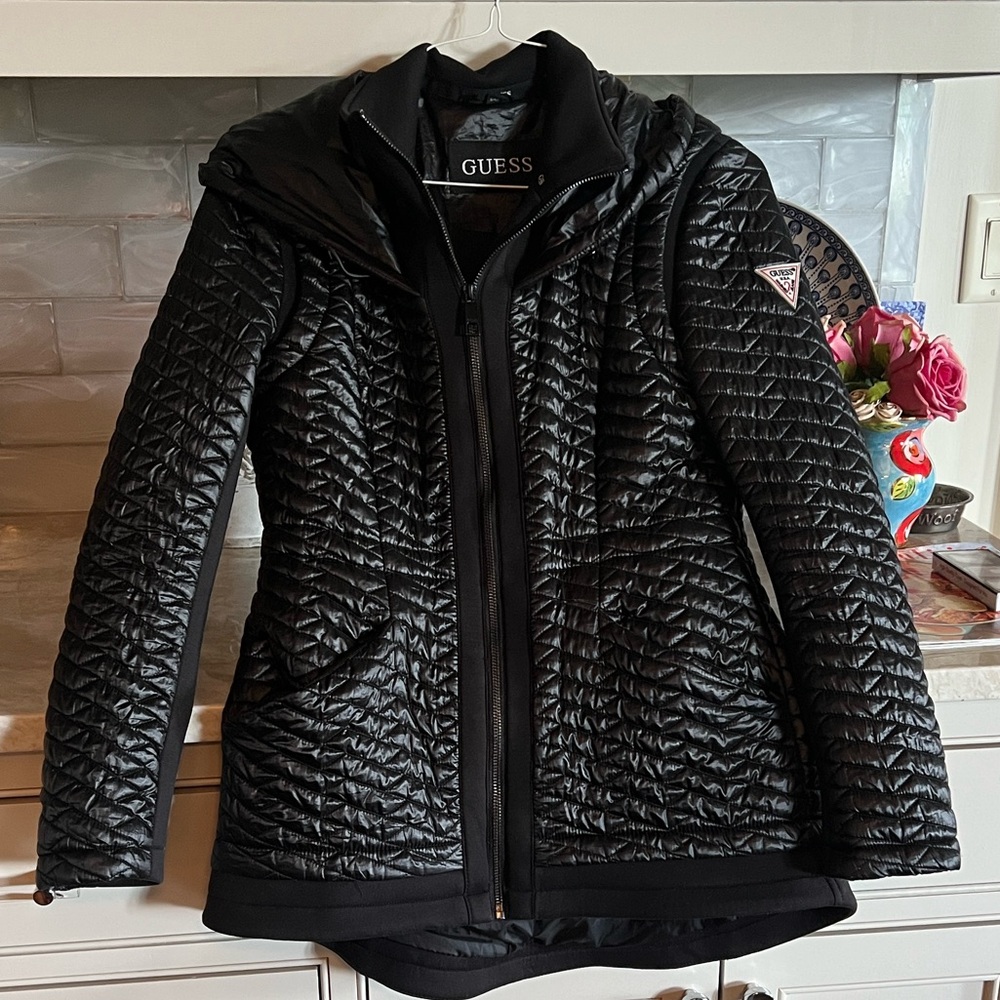 GUESS Women's Black Puffer Jacket size S